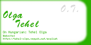 olga tehel business card